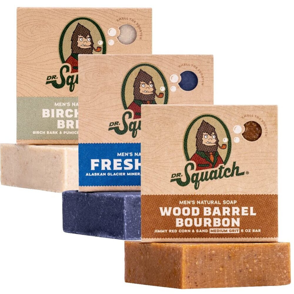 Natural Bar Soap for Men - Cold Process Soap with No Harsh Chemicals - Wood Barr